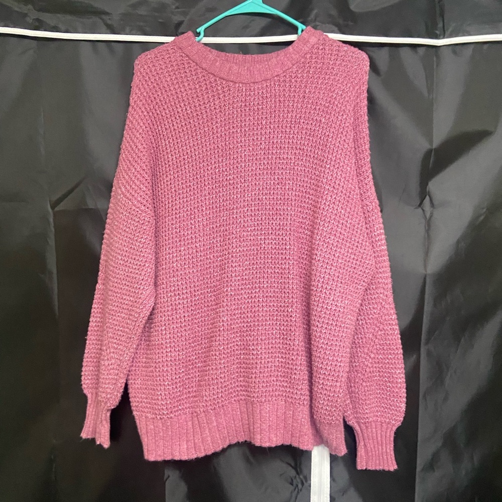 American Eagle Outfitters Pink Crew Neck Sweater
